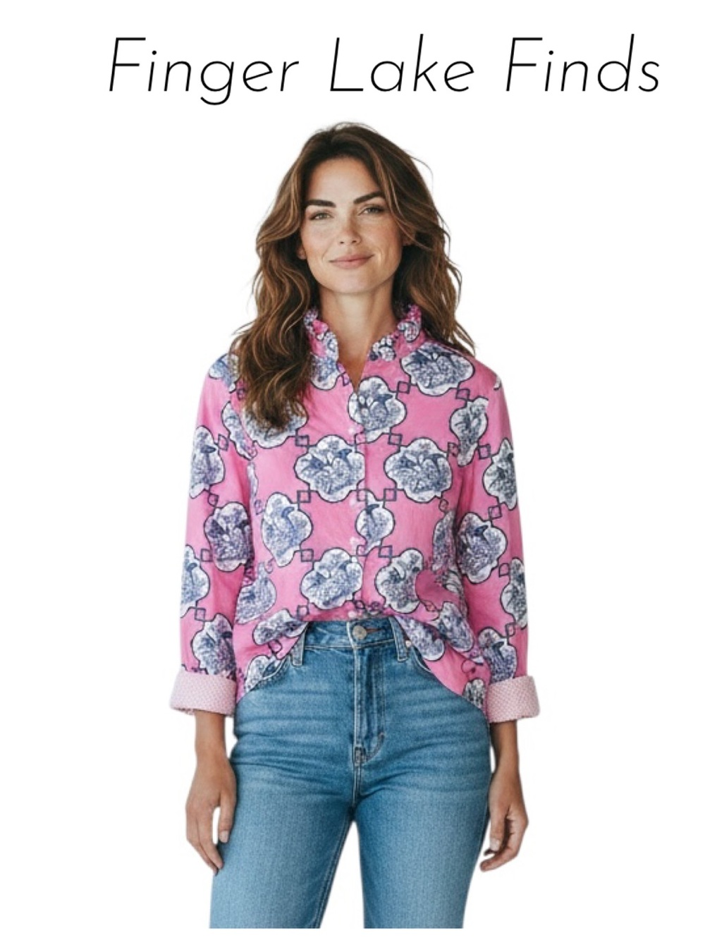 PATTY KIM Elizabeth Button Front Blouse, XL